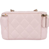Chanel Quilted Caviar Leather Vanity Case Crossbody Bag