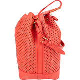 Louis Vuitton Limited Cruise Collection Red Perforated Leather Sac Noé Grande Shoulder Bag