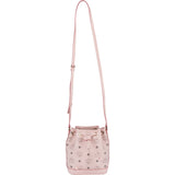 MCM Pink Monogram Visetos Mini Drawstring Crossbody Bag?