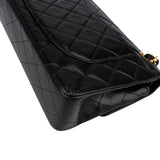 Chanel Quilted Lambskin 24K Gold Small Double Flap Shoulder Bag