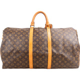 Louis Vuitton Monogram Canvas Keepall 55 Bandoulière Travel Bag