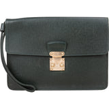 Louis Vuitton Green Taiga Leather Kourad Clutch