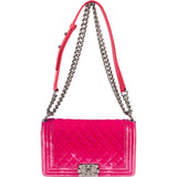 ChanelQuilted  Velvet Medium Boy Single Crossbody Bag