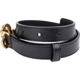 Gucci Black Leather GG Marmont Thin Belt ( 65 / 26 )