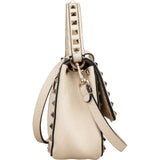 Valentino Garavani Leather Grained Calfskin Rockstud Small Top Handle Handbag