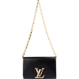 Louis Vuitton Noir Boxcalf Python Leather LV Louise GM Crossbody Bag