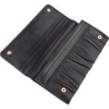 Prada Black Nappa Gaufre Leather Continental Wallet