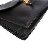 Hermès Noir Grained Fjord Leather Sac à Dépêches Business Handbag