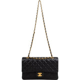 Chanel Quilted Lambskin 24K Gold Medium Double Flap Shoulder Bag