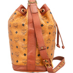 MCM Monogram Visetos Drawstring Bucket Crossbody Bag - vintageandkickz