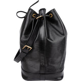 Louis Vuitton Noir Epi Leather Sac Noé Grande Shoulder Bag