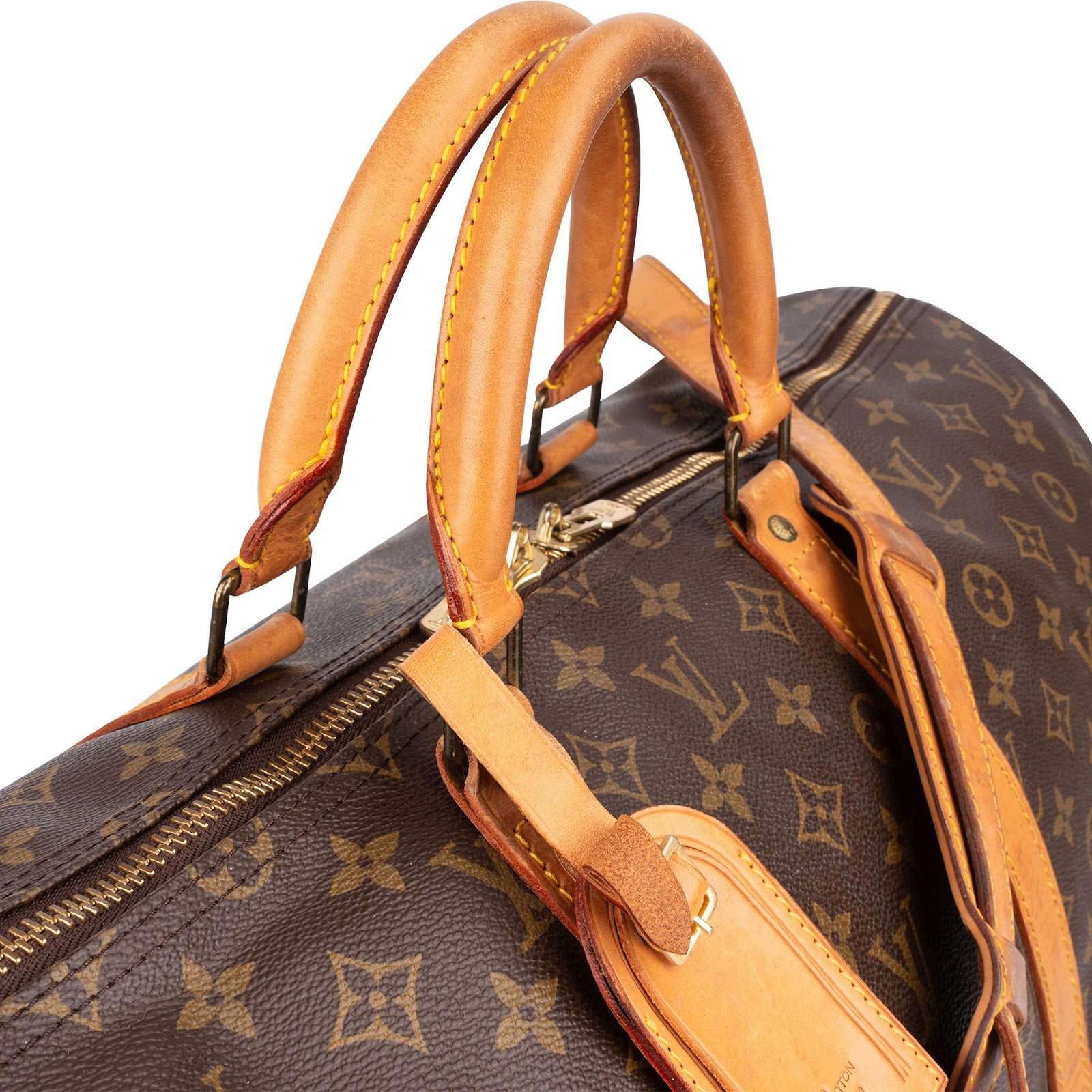 [🔄️B08 / F17] Louis Vuitton Monogram Canvas Keepall 55 Bandoulière Travel Bag - vintageandkickz