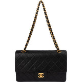 Chanel Quilted Lambskin 24K Gold Medium Double Flap Shoulder Bag