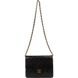 Chanel Quilted Lambskin 24K Gold Single Flap Shoulder Bag