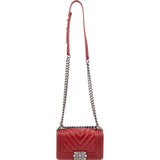 Chanel Chevron Lambskin Small Boy Single Flap Crossbody Bag