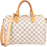 Louis Vuitton Monogram Damier Azur Canvas Speedy 30 Bandoulière Handbag