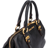 Miu Miu Leather Vitello Lux Bowler Handbag