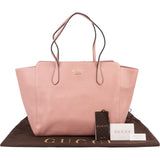 Gucci Pebbled Leather Swing Shopper Shoulder Bag