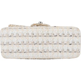 Chanel Quilted Tweed Single Flap Crossbody Bag