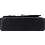 Chanel Quilted Caviar Leather Gold Small Double Flap Shoulder Bag
