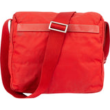 Prada Red Nylon Tessuto Triangle Messenger Crossbody Bag