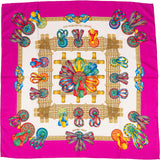 Hermès Les Rubans du Cheval Silk Carre 90 Scarf Tuch