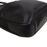 Gucci Black Leather Bamboo Hobo Shoulder Bag