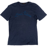 Louis Vuitton Navy Wool Embroidered Emblem T-Shirt (S)