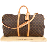 Louis Vuitton Monogram Canvas Keepall 55 Bandoulière Travel Bag