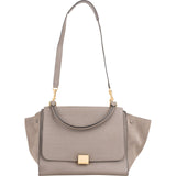 Celine Croc Embossed Suede Trapeze Bag Handbag