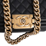 Chanel Quilted Calfskin Small Boy Single Flap Crossbody Bag
