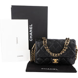 Chanel Quilted Caviar Leather Single Flap Crossbody Bag