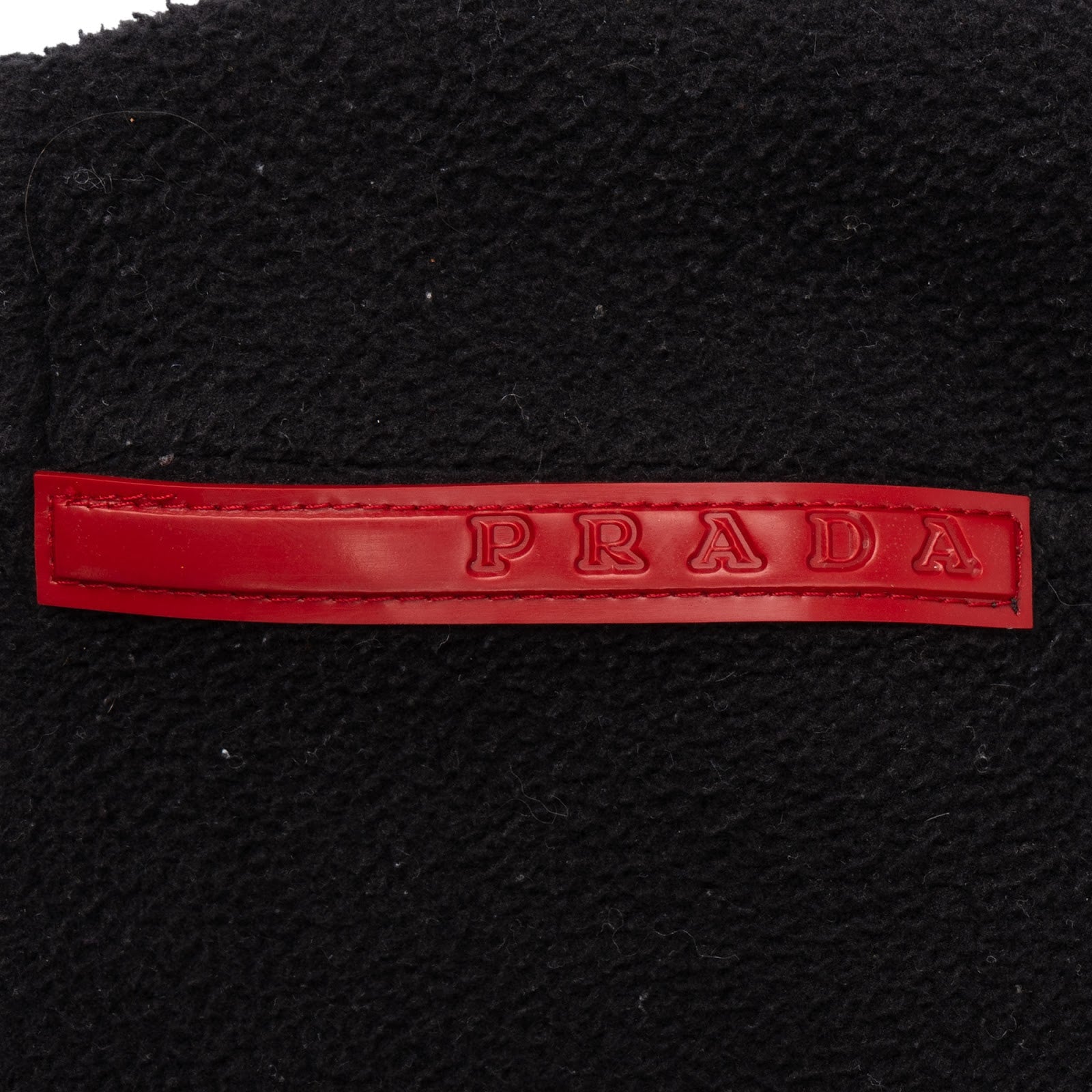 [🔄️B12 / F50] Prada Black Nylon Linea Rossa Fleece Jacket - vintageandkickz