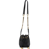 Chanel Lambskin Drawstring CC Bucket Crossbody Bag