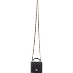 Chanel Quilted Lambskin Mini Single Flap with Top Handle Crossbody Bag - vintageandkickz