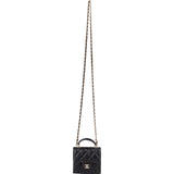 Chanel Quilted Lambskin Mini Single Flap with Top Handle Crossbody Bag - vintageandkickz