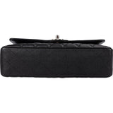 Chanel Quilted Caviar Leather Palladium Medium Double Flap Shoulder Bag