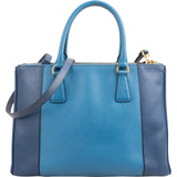 Prada Bicolor Saffiano Leather Galleria Handbag