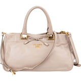 Prada Vitello Daino Fiocco Bow Satchel Handbag