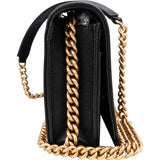 Chanel Quilted Caviar Leather Boy Wallet On Chain Crossbody Bag