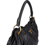 Prada Black Matelassé Nappa Leather Gaufre Shoulder Bag