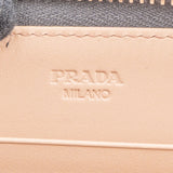 Prada Glossy Grigio Patent Leather Continental Zip Around Wallet 1M1253