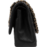 Chanel Quilted Lambskin Jumbo Double Flap Crossbody Bag