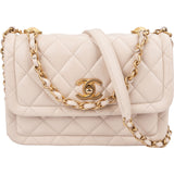 Chanel Quilted Lambskin Small Single Flap Crossbody Handbag