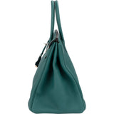 Hermès Malachite Togo Leather Palladium Birkin 35 Handbag