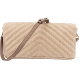 Saint Laurent Chevron Raffia Matelassé Envelope Crossbody Bag