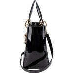 Christian Dior Quilted Patent Leather Lady Dior Handbag - vintageandkickz
