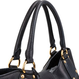 Prada Vitello Daino Push Lock Satchel Handbag
