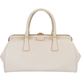 Prada Saffiano Lux Leather Frame Boston Handbag