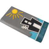 Prada Saffiano Leather Appliqué Sun & Ocean Vertical Long Wallet